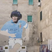 Il Murales di Maradona a Napoli in Via Emanuele De Deo