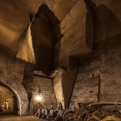 Una foto dell'interno della Galleria Borbonica a Napoli, in via Morelli